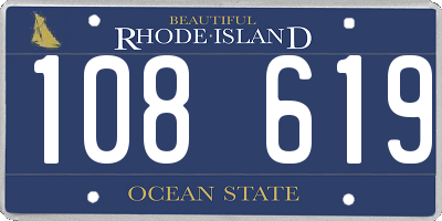 RI license plate 108619