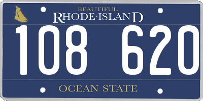 RI license plate 108620