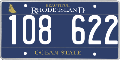 RI license plate 108622