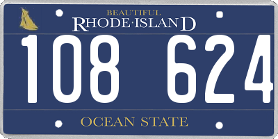 RI license plate 108624