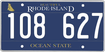 RI license plate 108627