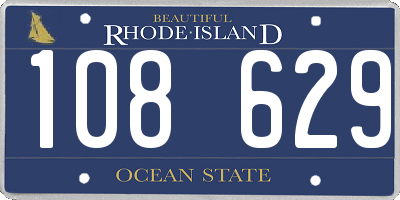 RI license plate 108629