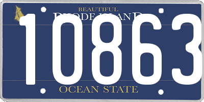 RI license plate 10863