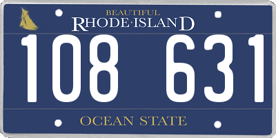 RI license plate 108631