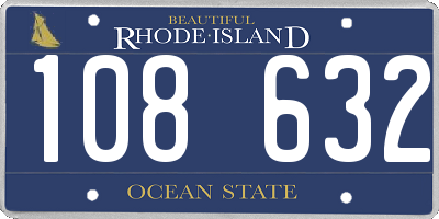 RI license plate 108632