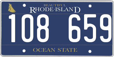 RI license plate 108659