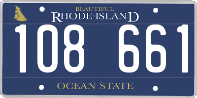 RI license plate 108661