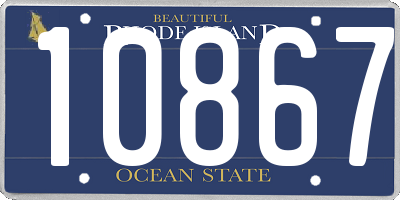 RI license plate 10867