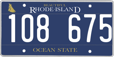 RI license plate 108675