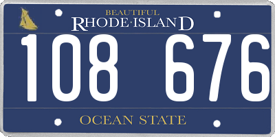 RI license plate 108676