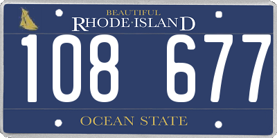RI license plate 108677