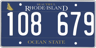 RI license plate 108679
