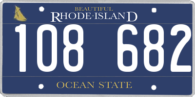 RI license plate 108682