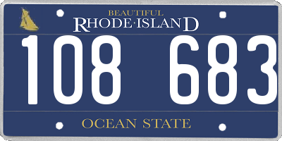 RI license plate 108683