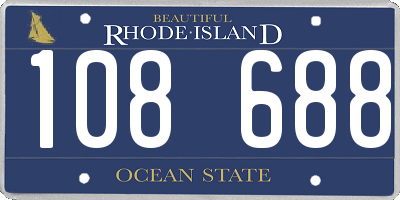 RI license plate 108688