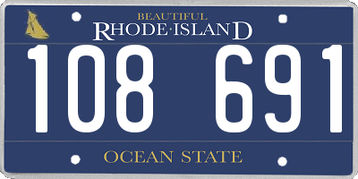 RI license plate 108691