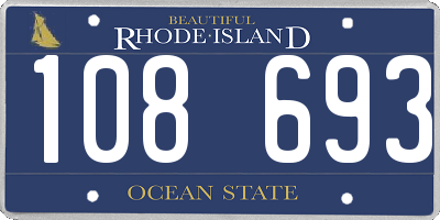 RI license plate 108693