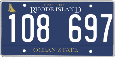 RI license plate 108697