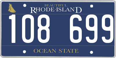 RI license plate 108699