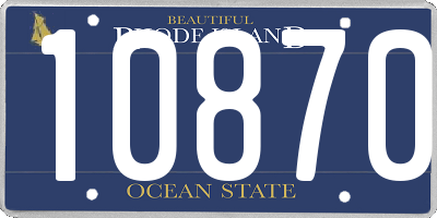 RI license plate 10870