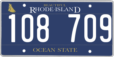 RI license plate 108709