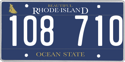 RI license plate 108710