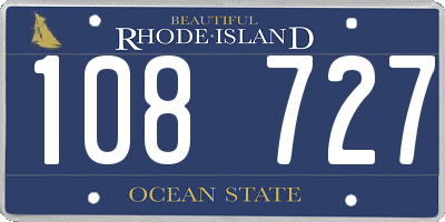 RI license plate 108727