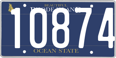 RI license plate 10874