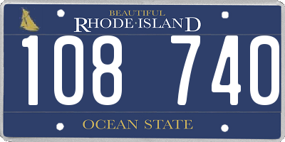 RI license plate 108740