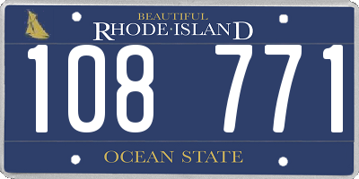 RI license plate 108771