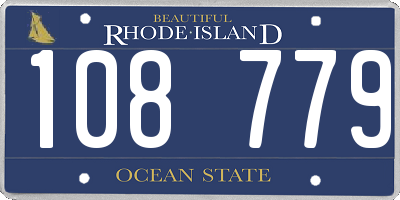 RI license plate 108779