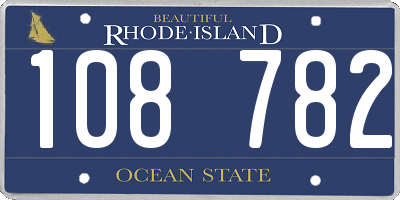 RI license plate 108782