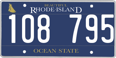 RI license plate 108795