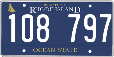 RI license plate 108797