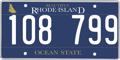 RI license plate 108799