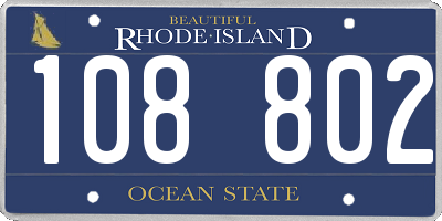 RI license plate 108802