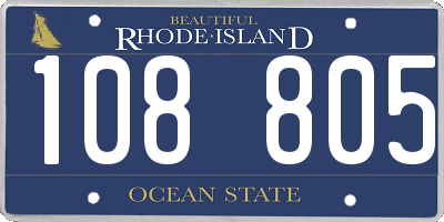 RI license plate 108805