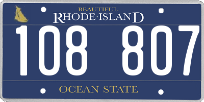RI license plate 108807