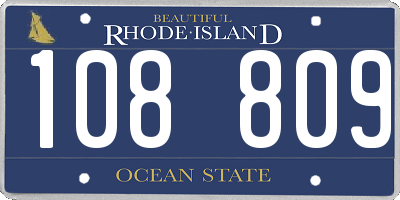 RI license plate 108809