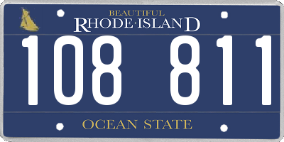 RI license plate 108811