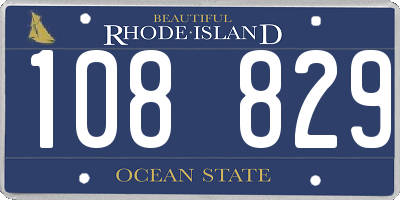 RI license plate 108829