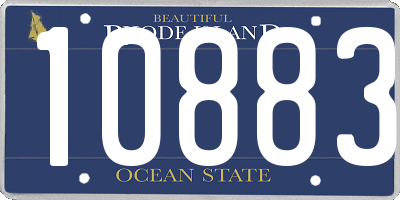 RI license plate 10883