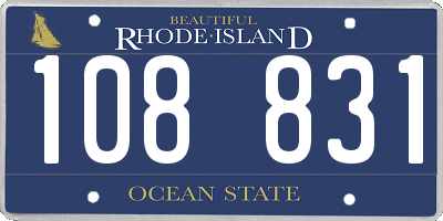 RI license plate 108831
