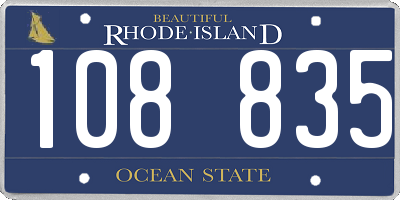 RI license plate 108835