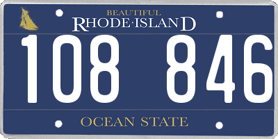 RI license plate 108846