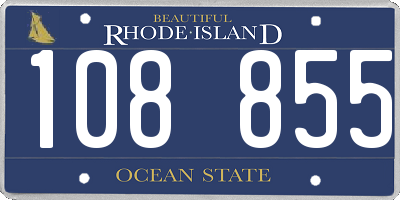 RI license plate 108855