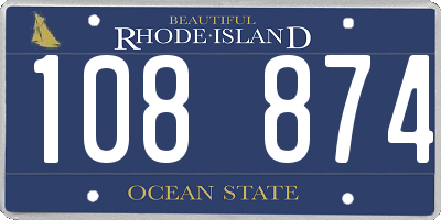 RI license plate 108874