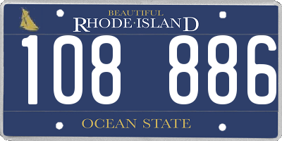 RI license plate 108886