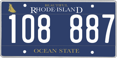 RI license plate 108887
