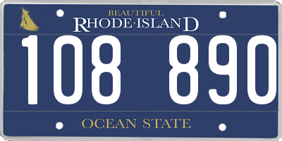 RI license plate 108890